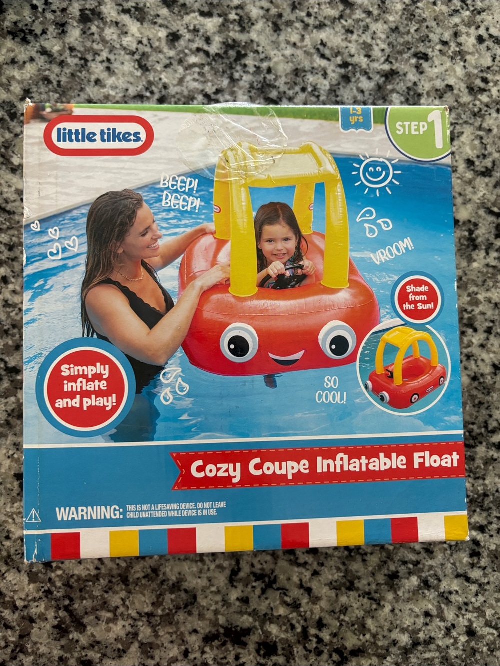 Little Tikes Cozy Coupe Inflatable Float - Red and Yellow